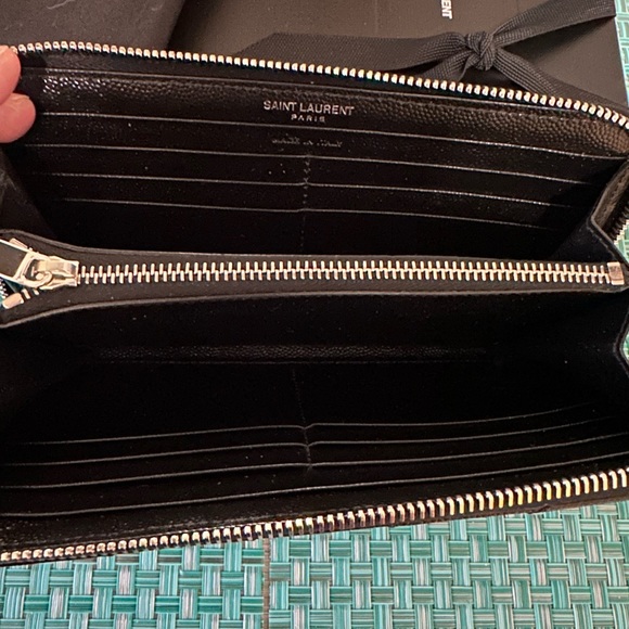 YSL Saint Laurent Cassandre Matelasse Zip Around Long Wallet - Picture 11 of 14